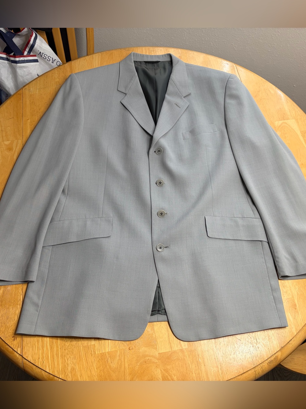 Kenneth Cole Light Gray Men's Suit Jacket - Classic 4-Button Blazer